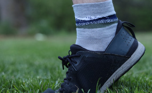 Downs and Towns collaboration: merino wool quarter length socks