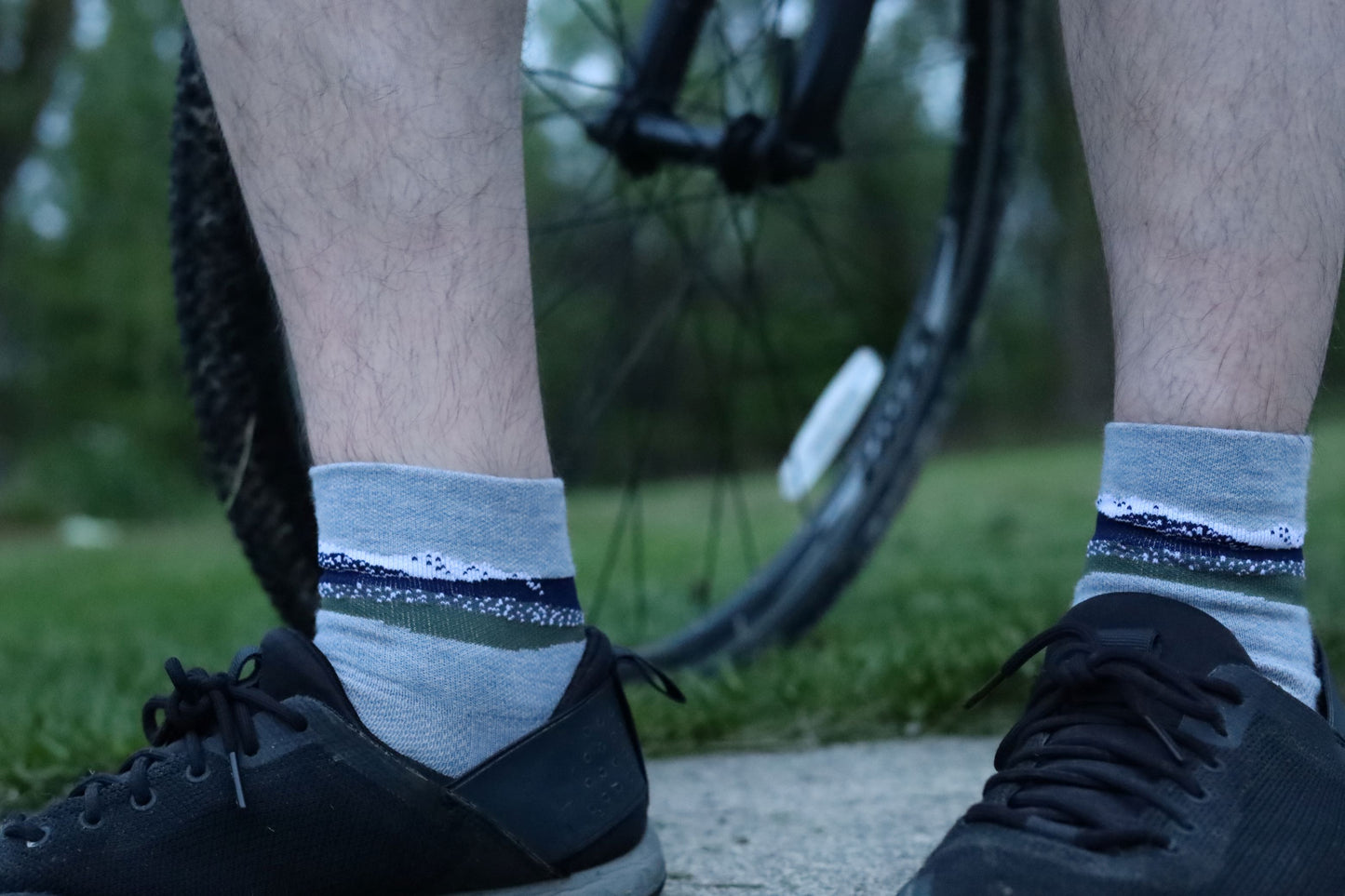 Downs and Towns collaboration: merino wool quarter length socks