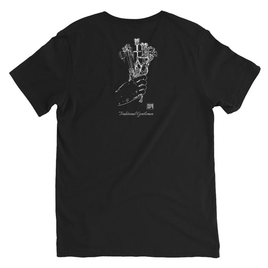 "Traditional Gentleman" Short Sleeve V-Neck T-Shirt